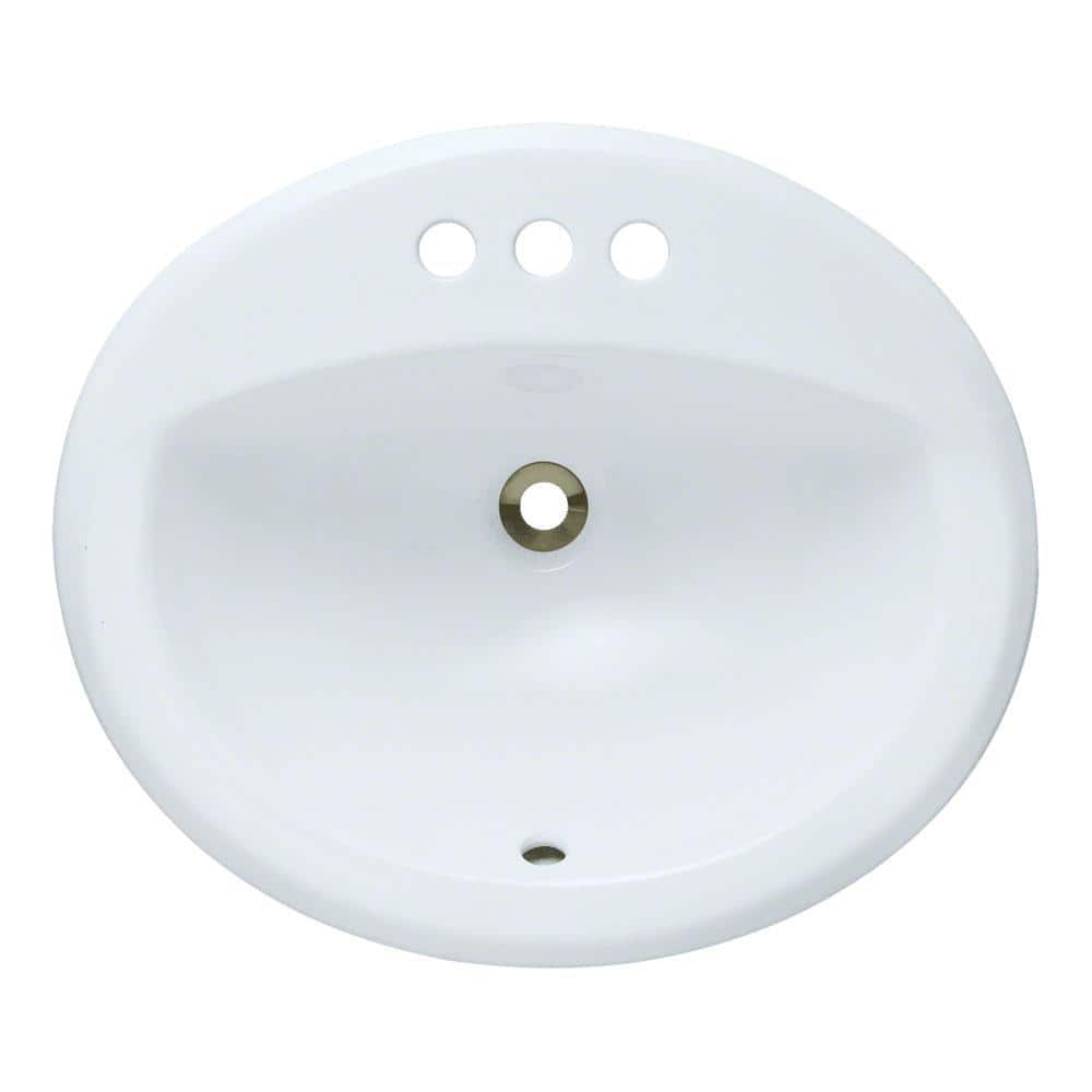 Mr Direct Overmount Porcelain Bathroom Sink In White O2018 W The Home Depot