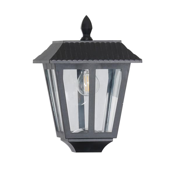 hout noodsituatie Betuttelen Westinghouse 2-Light Black Outdoor LED Solar Post Lamp SR91PL02A-08 - The  Home Depot