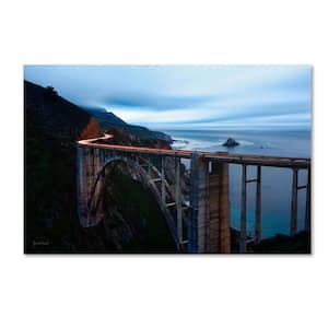 32 in. x 22 in. Big Sur - Bixby Bridge - California-II by David Ayash Floater Frame Architecture Wall Art