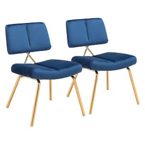 Nicole Blue Polyester Dining Chair Set of 2