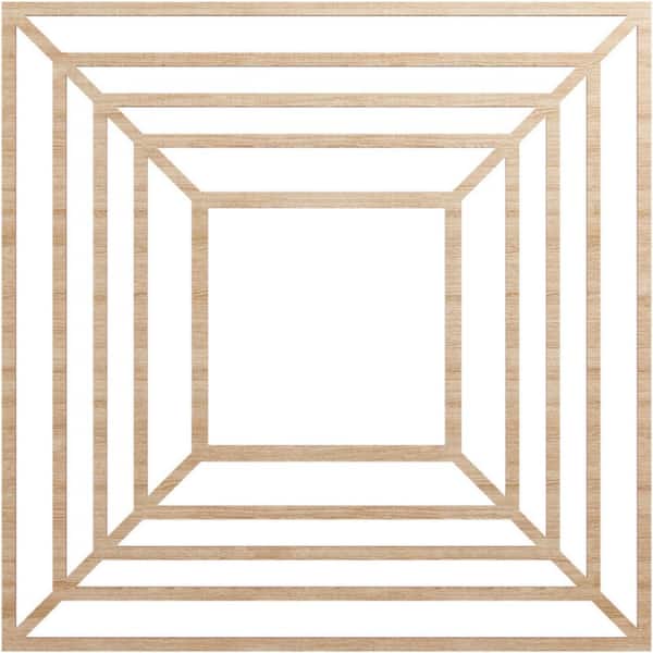 Ekena Millwork 26 in. x 9.5 in. x 0.375 in. Wood Medallion Moulding