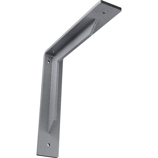 Ekena Millwork 2 in. x 10 in. x 10 in. Steel Hammered Light Blue Stockport Bracket