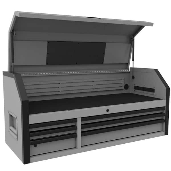 Husky Heavy-Duty 52 in. W x 20 in. D 6-Drawer Matte Gray Steel Top