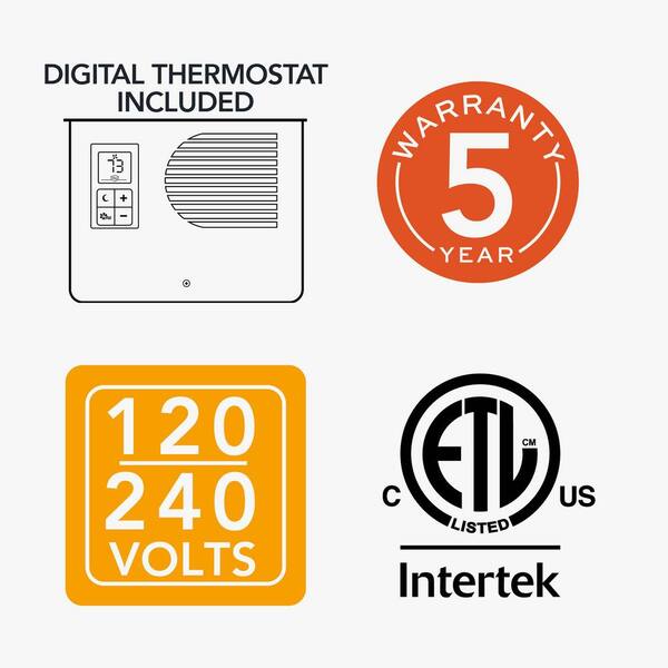 Cadet 240 8 1 Volt 1 600 1 500 1 000 Watt Energy Plus In Wall Fan Forced Electric Heater In White With Digital Thermostat Cec163tw The Home Depot