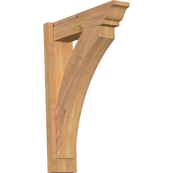 Ekena Millwork 6 in. x 28 in. x 20 in. Western Red Cedar Thorton Traditional Smooth Outlooker