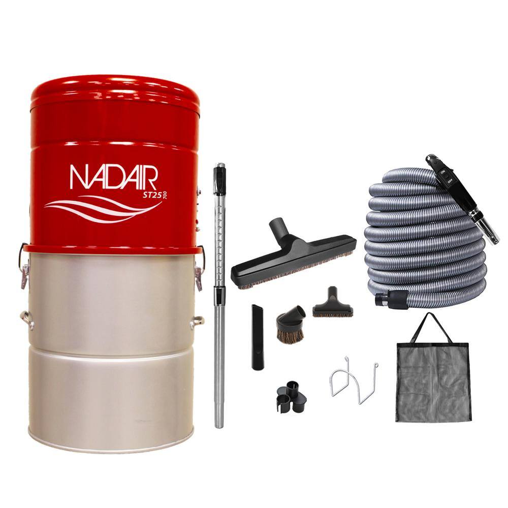 Nadair Large and powerful central vacuum 700AW Bagless Bagged Corded Washable Filter 25L 6.6gal