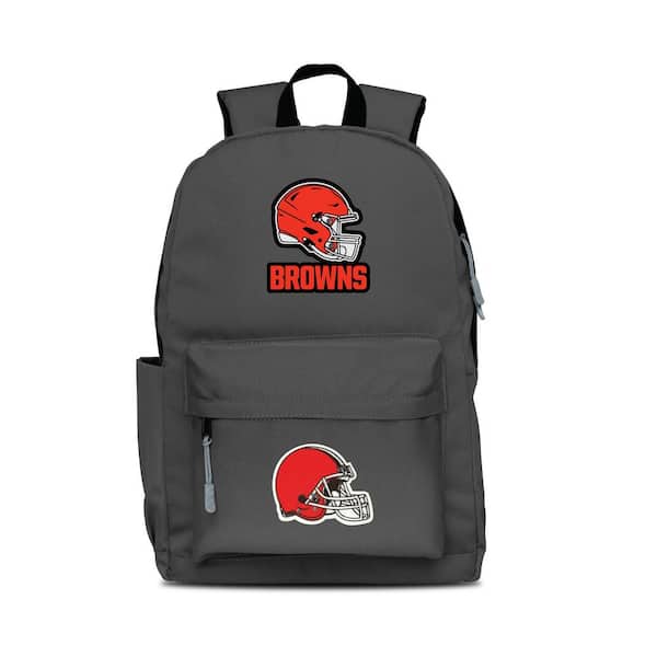 Mojo 17 in. Gray Cleveland Browns 2-Logo Campus Laptop Backpack