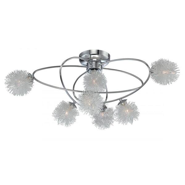 Filament Design 7-Light Polished Chrome Flush Mount