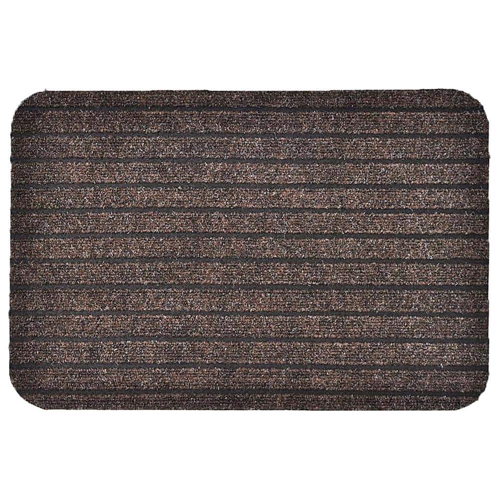 Evideco Brown 16 in. x 24 in. Chloe Polypropylene Latex Rug Outdoor Front Door Mat price history on PriceWatchPro