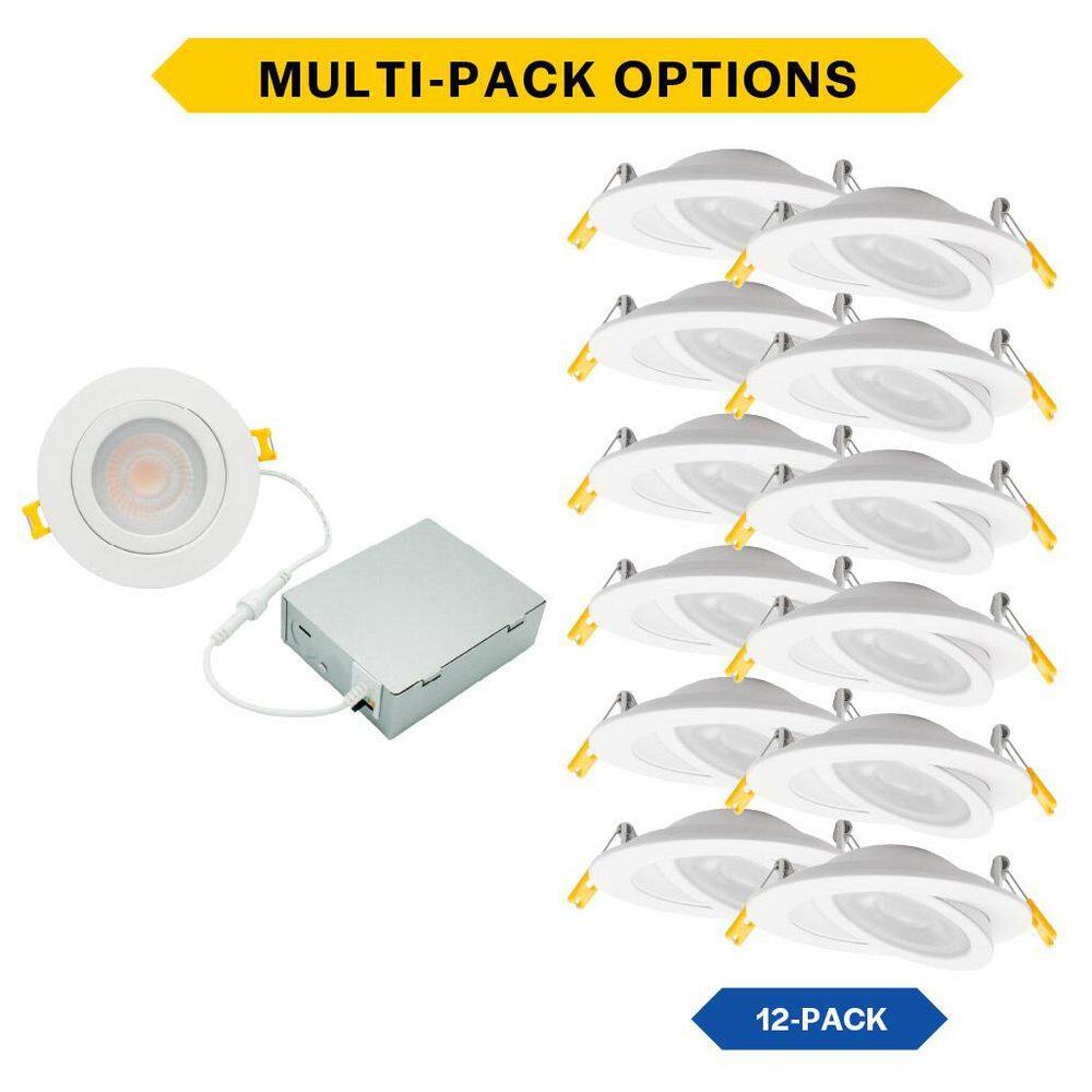 ProLED Select Direct Fit Gimbal Downlight 3 in. 8-Watt 2700-5000K Color Selectable 90° Tilt Dimmable T20 JA-8 12-Pack price history on PriceWatchPro