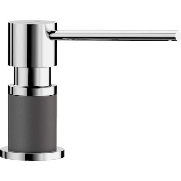 slaap Zich voorstellen verteren Blanco Lato Deck-Mounted Soap and Lotion Dispenser in Cinder and  Chrome-402304 - The Home Depot