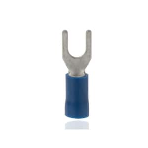 16-14 AWG Vinyl Insulated Spade Terminal in Blue (100-Pack)