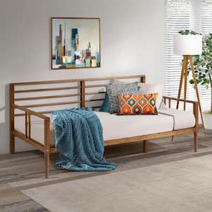 Modern Solid Wood Twin Spindle Daybed - Caramel