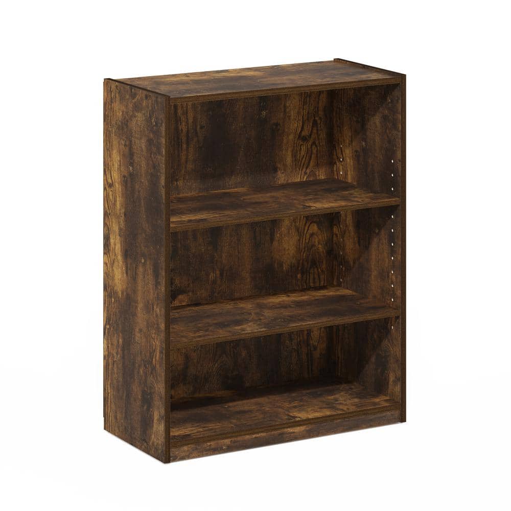 Furinno Gehry 31.65 in. Tall Amber Pine Wood 3-Shelf Standard
