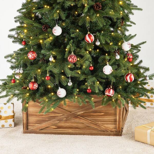 Glitzhome 10.98 in .H x 26 in. D Natural Wooden Brown Tree