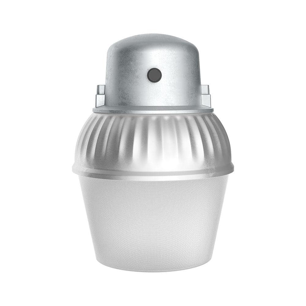 Gray Aluminum LED Dusk-to-Dawn Outdoor Wall Light