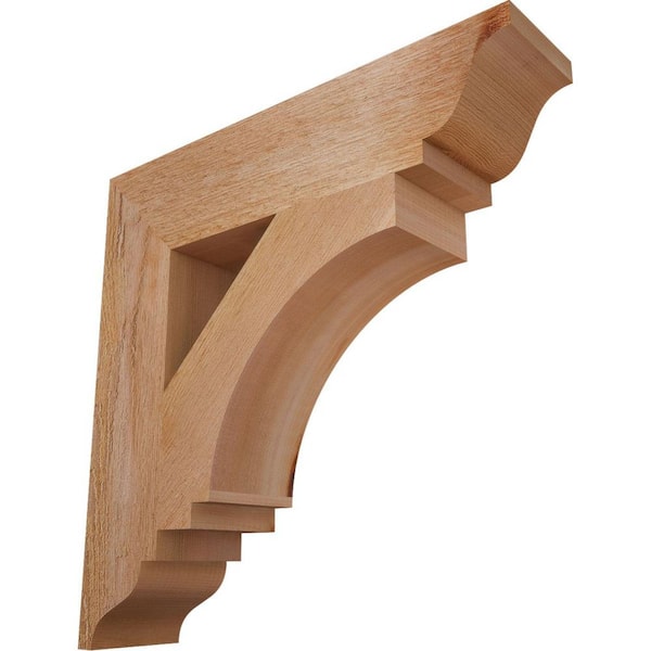 Ekena Millwork 4 in. x 18 in. x 18 in. Western Red Cedar Imperial Traditional Rough Sawn Bracket