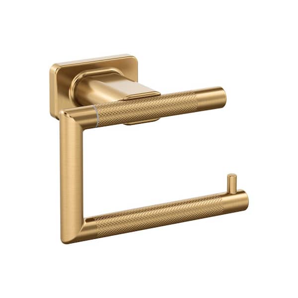 Bronx Single Post Wall Mounted Toilet Paper Holder in Champagne Bronze