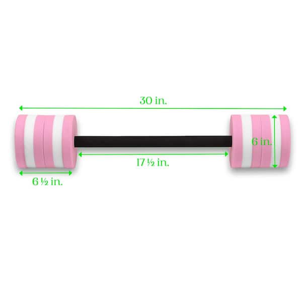 30 in. Aqua Fitness Swim Bar with Padded Grip (Dark Pink)