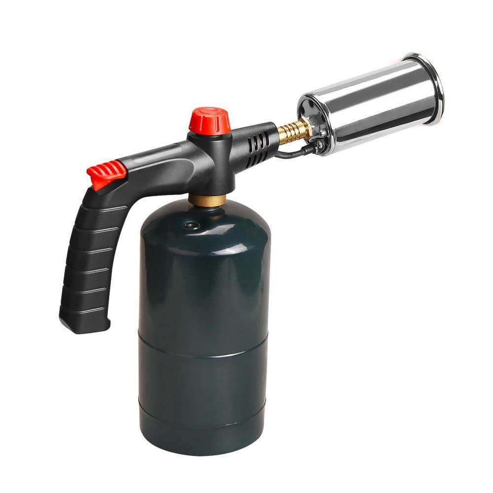 JFVKAF Metal Propane Torch Silver Finish Adjustable Flame Burner