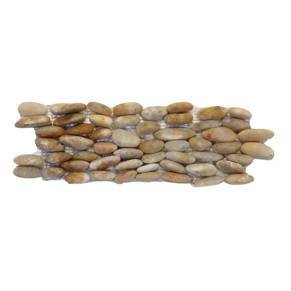 Solistone Standing Pebbles Crown 4 in. x 12 in. Natural Stone Pebble Wall Tile (5 sq. ft. / case)