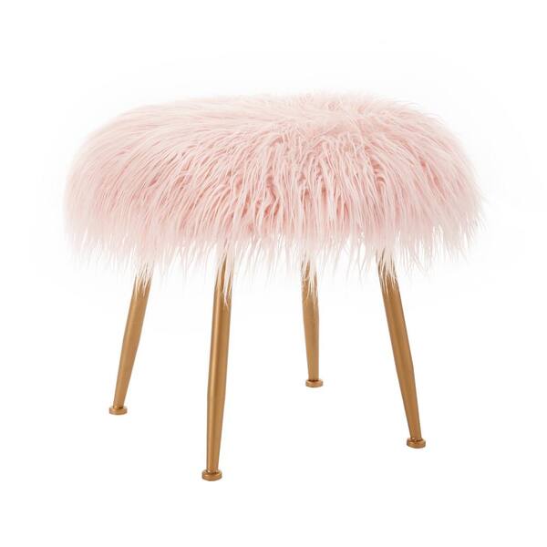 faux fur stool