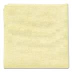 16 in. x 16 in. Light Commercial Yellow Microfiber Cloth (24-Count)