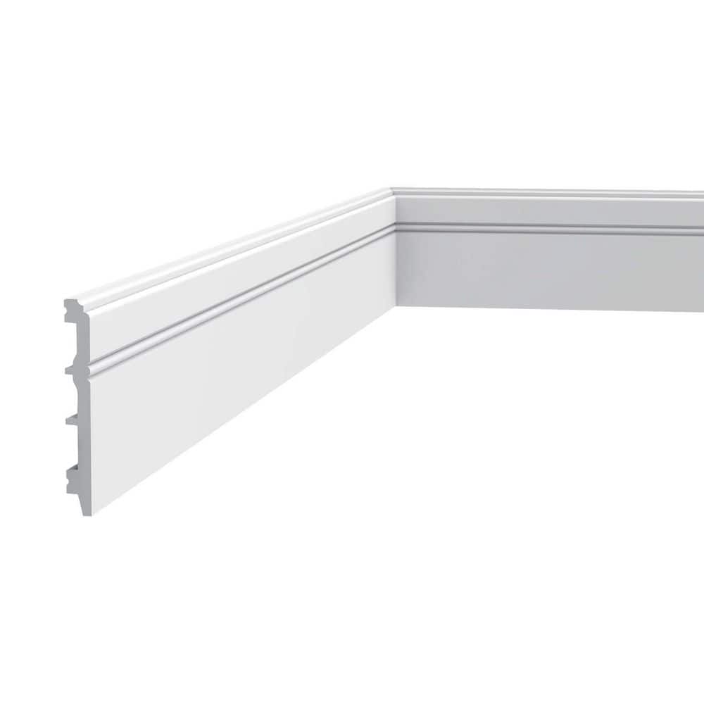 4.25'' White High Impact Polystyrene Baseboard Moulding Set