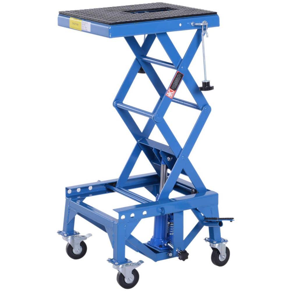 DURHAND 300 lbs. Hydraulic Motorcycle Scissor Jack Lift Foot Step