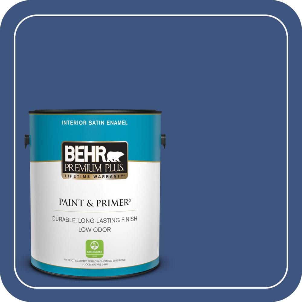 1 gal. #S-G-600 Deep Azure Satin Enamel Low Odor Interior Paint & Primer price history on PriceWatchPro