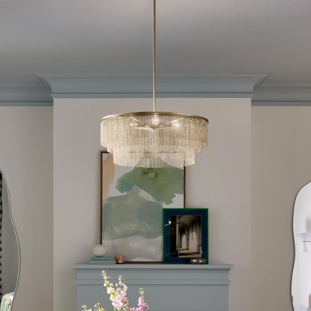 Khaite 26 in. 4-Light Champagne Bronze Rectangle Chandelier price history on PriceWatchPro