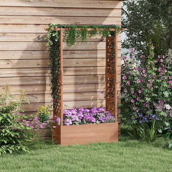 Seafuloy Plant Stand with Trellis Arch