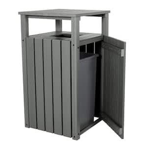 Commercial 40 Gal. Open Trash Can with Hood