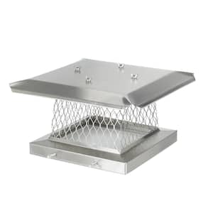 13 in. x 13 in. Stackable Multi-Pack Single Flue Chimney Cap in Stainless Steel (4-Pack)
