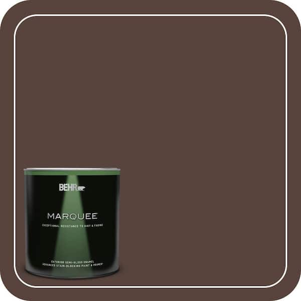BEHR MARQUEE 1 qt. #BXC-78 Cordovan Leather Semi-Gloss Enamel Exterior Paint & Primer