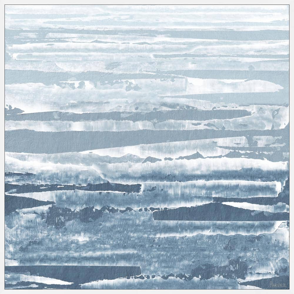 Sea of Ice by Parvez Taj Floater Framed Canvas Abstract Art Print 20 in. x 