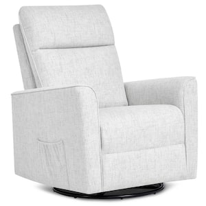 Aria Fog Grey Swivel Glider with Ottoman/Swivel Glider/Easy assembly Leisure Chair