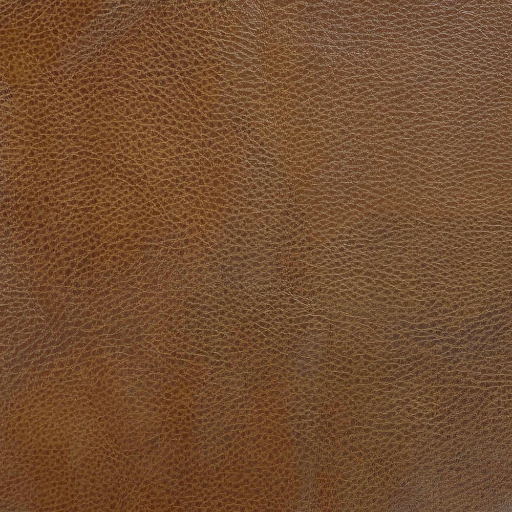 Brown Faux Leather Tufted Square Storage Ottoman with Lift Off Top