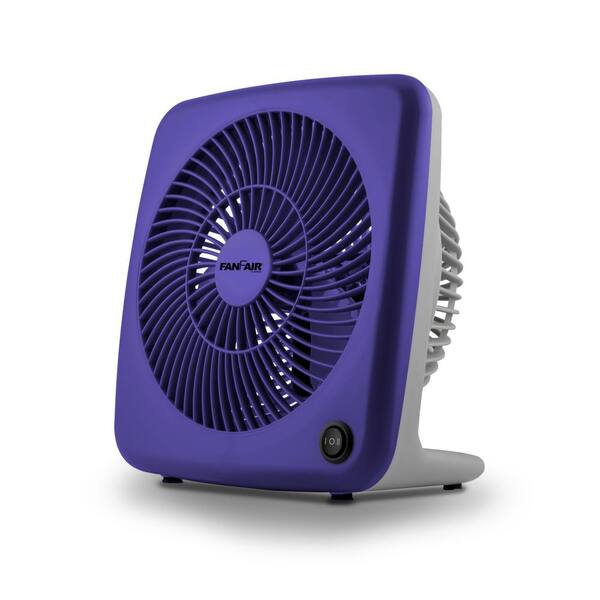 FANFAIR 5.43 in. 2 Speed Personal Box Fan in Blue