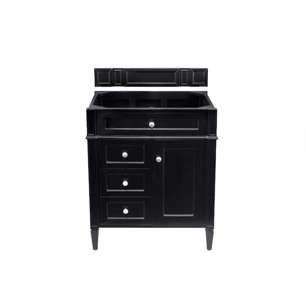 James Martin Vanities Brittany 28.8 in. W x 23 in.D x 32.8 in. H Single Vanity Cabinet Without Top in Black Onyx