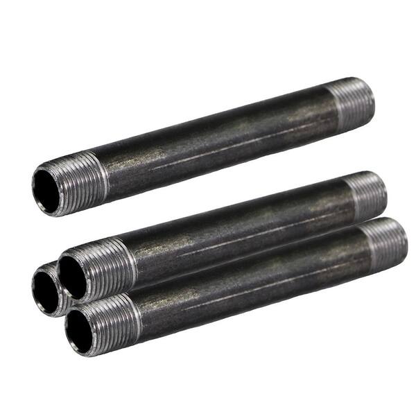 ZORO SELECT 5P693 1" x 6" Black Pipe Nipple Sch 40 