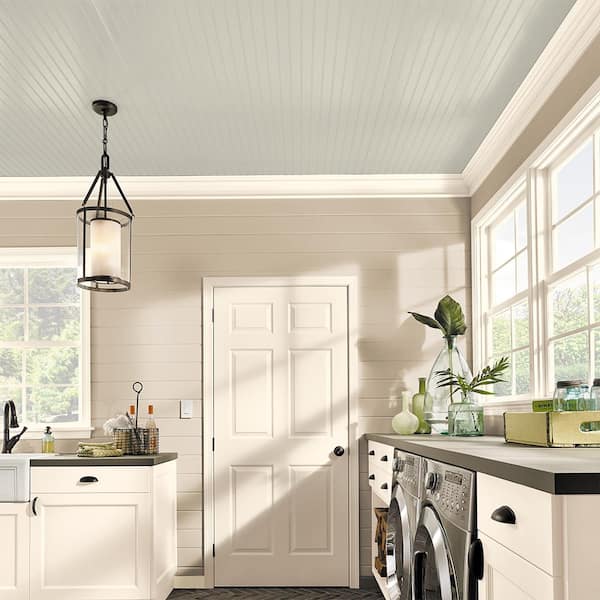 BEHR ULTRA 1 gal. 73 Off White Ceiling Flat Interior Paint and Primer 555801