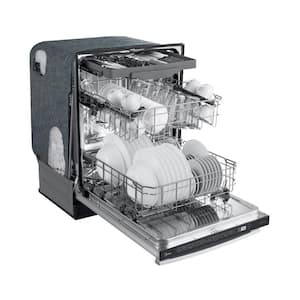 24 in. in Stainless Steel Pro-Style Built-In Dishwasher with Tall Tub