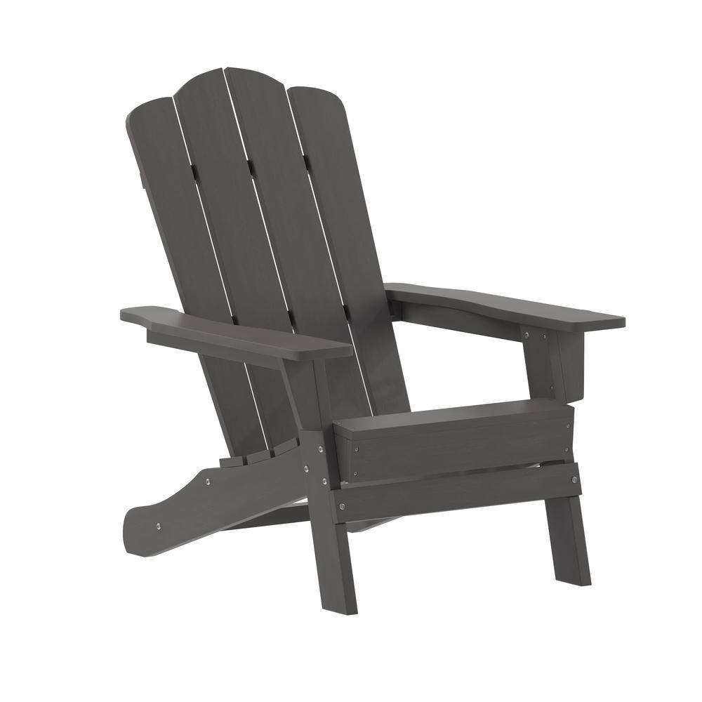 Gray Faux Wood Resin Outdoor Lounge Chair in Gray (Set of 4) price history on PriceWatchPro