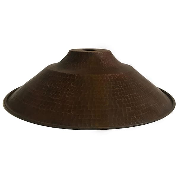 Premier Copper Products 1-Light Hammered Copper Large Cone Pendant Shade in Oil Rubbed Bronze