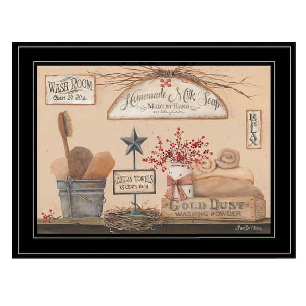 HomeRoots Charlie Wash Room 1-Piece Framed Wall Art 15 in. x 19 in.