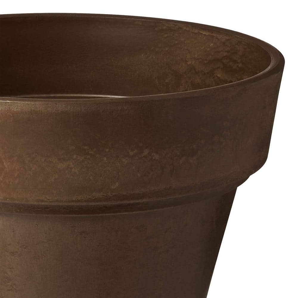 Large Chocolate Brown Recycled Plastic Outdoor Planter
