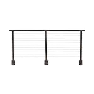 12 ft. Deck Cable Railing, 36 in. Face Mount in Bronze