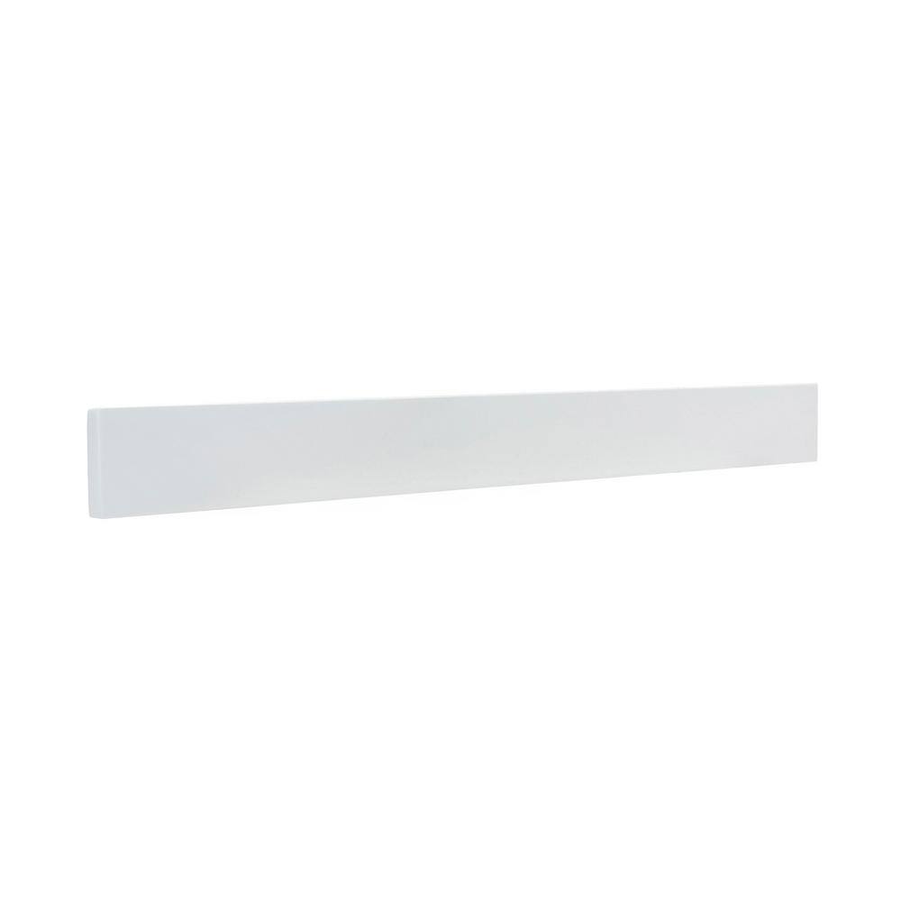 Bellaterra Home 37 in. W Quartz Bathroom Vanity Backsplash in White ...