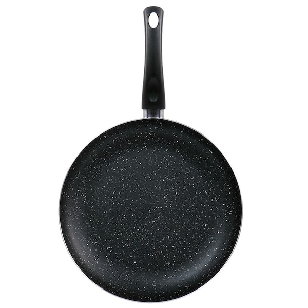 11 Nonstick Frying Pan with Lid - 11 inch Nonstick Skillets with USA Blue Gradient Granite Derived Coating, Heat-resisted Silicon Handle, PFOA